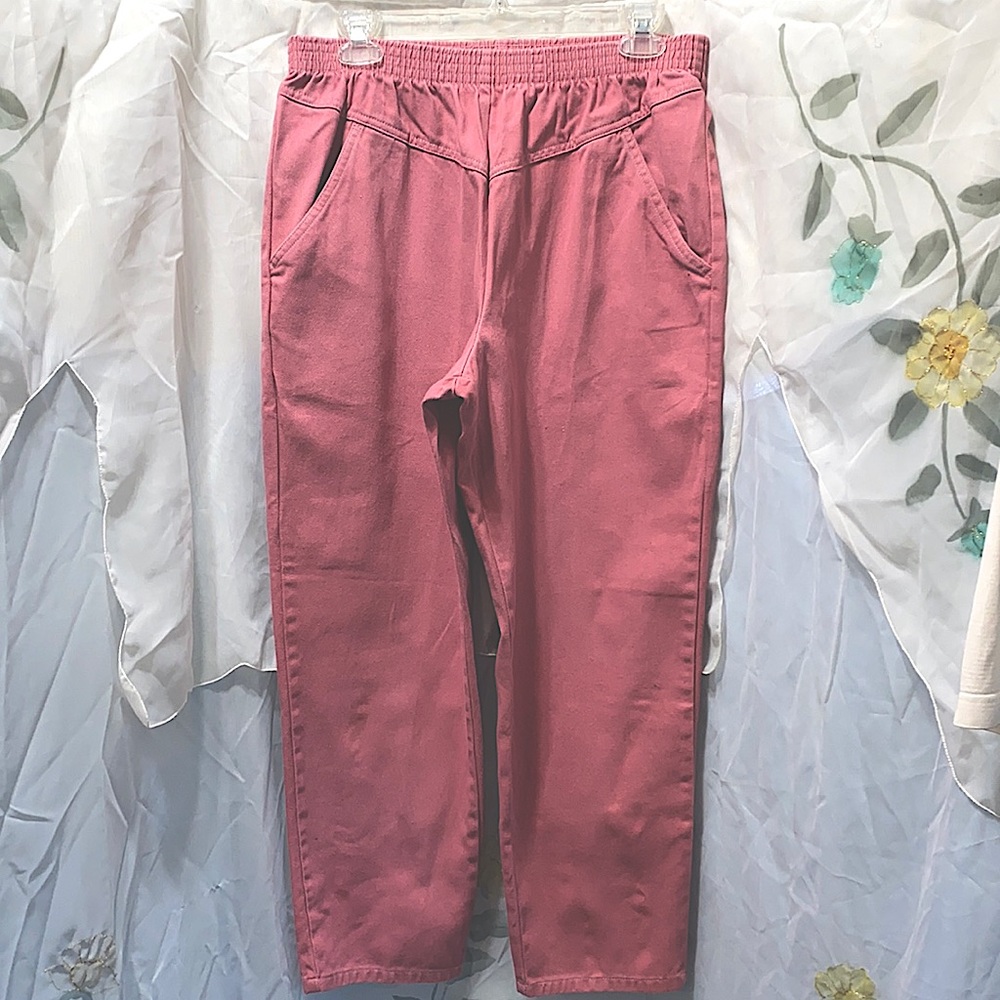 LORD ISAACS PINK CROP DENIM PANTS SZ 12P